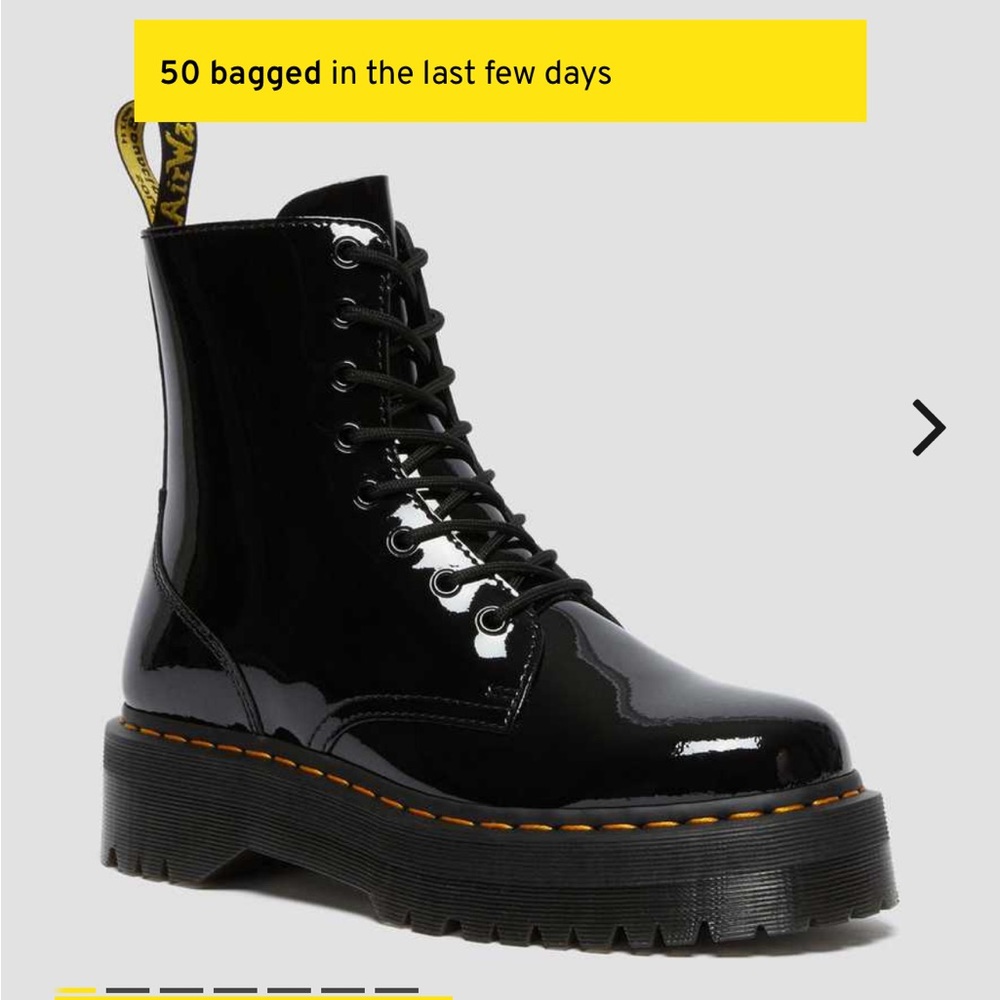 Brand New Jadon Black Patent Lamper Dr. Martens